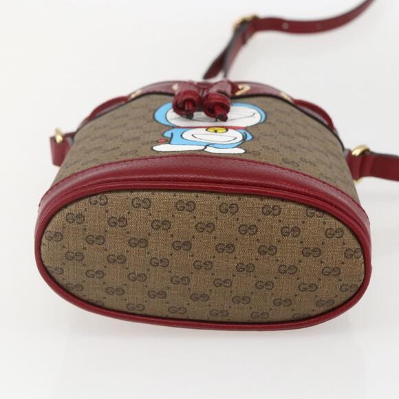 GUCCI Micro GG Supreme Doraemon Shoulder Bag PVC Beige 647801 Auth 159307SAM - Picture 5 of 16